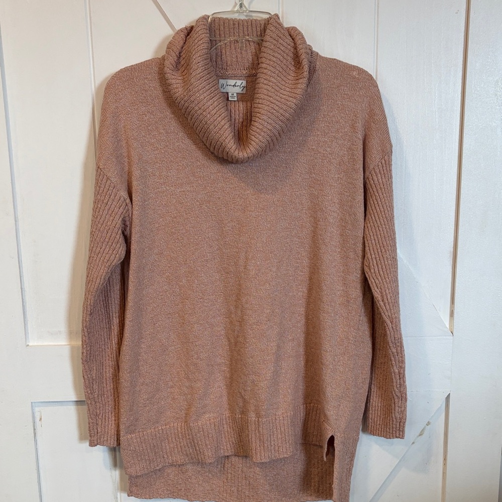 West Loop Cowl Neck Sweater in Brown